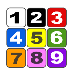 [LINEスタンプ] 1から9の数字当てゲームに使う一覧表