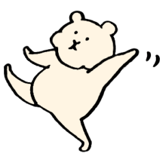 [LINEスタンプ] オフホワイトくまさん