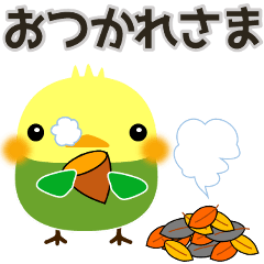 [LINEスタンプ] ことり大好きな人のことり大集合（秋編）