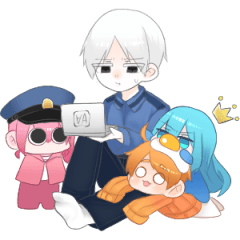 [LINEスタンプ] 水と白と橙と桃。 2