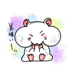 [LINEスタンプ] dekoハム～あずきときなこ〜