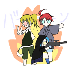 [LINEスタンプ] 赤と青と黄のスタンプ