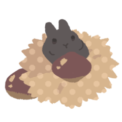 [LINEスタンプ] うさぎのいる日常 秋