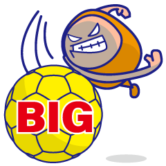 [LINEスタンプ] すべって、ころんで、ハンドボール部 BIG