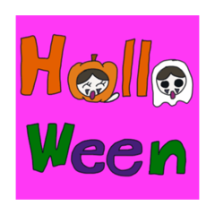 [LINEスタンプ] ホホと ボンボンの ハロウイン