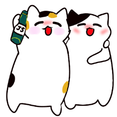 [LINEスタンプ] 2匹の猫のティキタカ