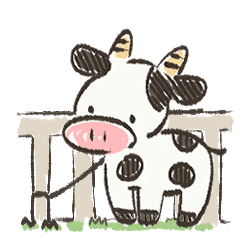 [LINEスタンプ] ベランダ牛の画像（メイン）