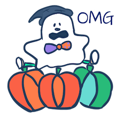 [LINEスタンプ] ハロウィンとおばけのこ