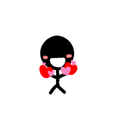 [LINEスタンプ] ブラックマン(^^)