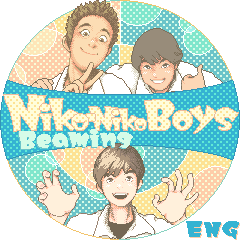 [LINEスタンプ] 静止 "ニコニコBoys" in ENG