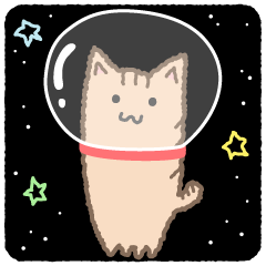 [LINEスタンプ] 宇宙にいきたい猫