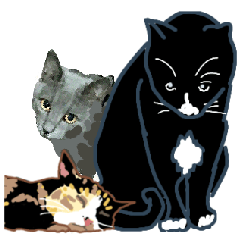 [LINEスタンプ] キャラのある3猫さんたち vol.2