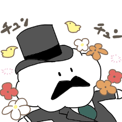 [LINEスタンプ] くも紳士のもくもくdays