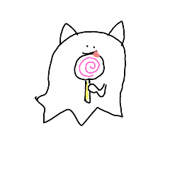 [LINEスタンプ] ゴーストネコ