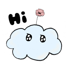 [LINEスタンプ] かわいい雲ちゃん
