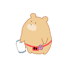 [LINEスタンプ] ふんどしくま（褌熊）