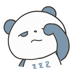 [LINEスタンプ] きほんねむそうなパンダ