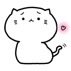 [LINEスタンプ] 不満顔のにゃこ