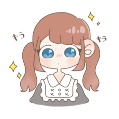 [LINEスタンプ] ツインテールのゆるふわ女の子