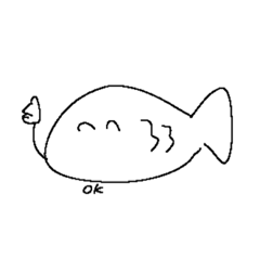 [LINEスタンプ] fish with smile