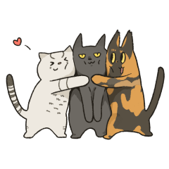 [LINEスタンプ] 毎日、猫たち