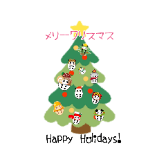 [LINEスタンプ] ぱんたま♡ クリスマスver