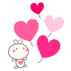 [LINEスタンプ] 虹色うさこ☆毎日の挨拶