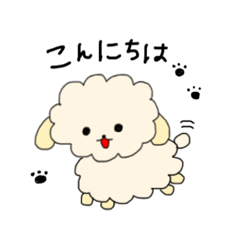 [LINEスタンプ] もこもこいぬ♡