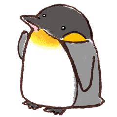 [LINEスタンプ] おとなしめキングペンギン