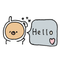 [LINEスタンプ] うさぎくまぴ。(英語)