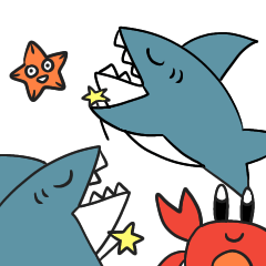[LINEスタンプ] がんばるサメのスタンプ
