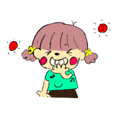 [LINEスタンプ] つぶの女の子スタンプその2