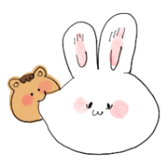 [LINEスタンプ] 焦げたうさぎ