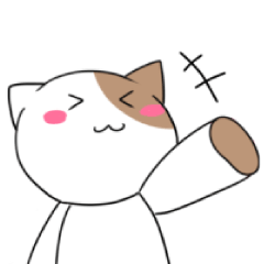 [LINEスタンプ] シンプルに使えるみけねこ