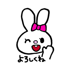 [LINEスタンプ] うさぎのららちゃん！