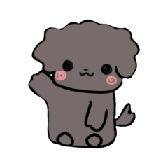 [LINEスタンプ] 黒トイプーのらい