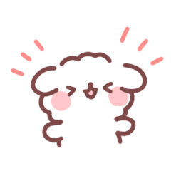 [LINEスタンプ] わたあめわんこ（LINEスタンプの日）