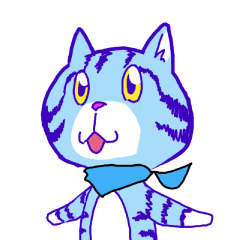 [LINEスタンプ] 青ねこのにゃん