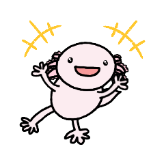 [LINEスタンプ] やさしさあふれるウーパールーパーのアホロ