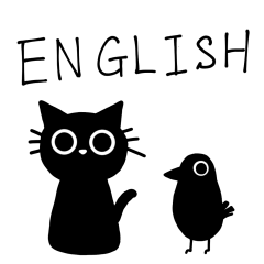 [LINEスタンプ] くろねことカラス 第二弾 英語版