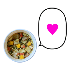 [LINEスタンプ] カップ麺 と ふきだし