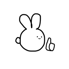 [LINEスタンプ] うさちゃんは一頭身②