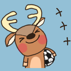 [LINEスタンプ] サッカーの好きな鹿【LINEスタンプの日】