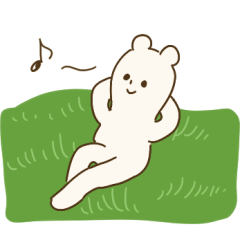 [LINEスタンプ] もっちりしろくまちゃん