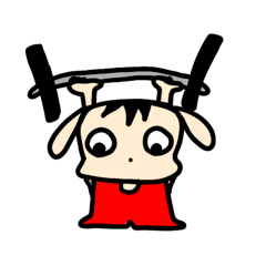 [LINEスタンプ] うさ坊の筋トレ