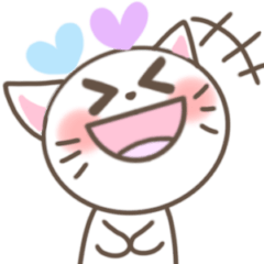 [LINEスタンプ] ネコ♡可愛いパステルカラー シンプルの画像（メイン）