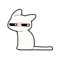 [LINEスタンプ] ジト目のしろねこ