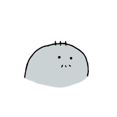 [LINEスタンプ] もっさり謎の生物