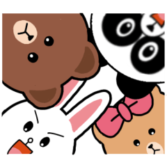 [LINEスタンプ] BROWN ＆ FRIENDS kanmma 英語ver