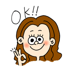 [LINEスタンプ] ぱちくりちゃん